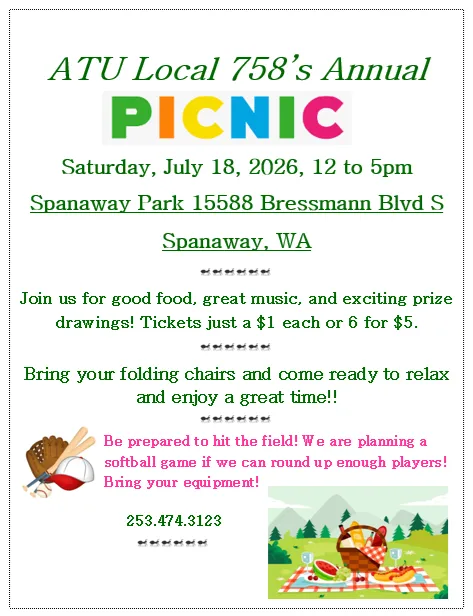 ATU 758 Picnic 2026